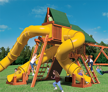 Woodplay Outback 6' Mega Set with Spiderslide from Play King