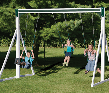 Swing Kingdom vinyl free standing swing set