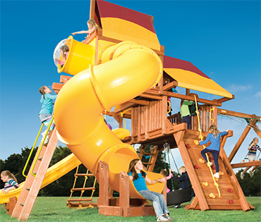 Woodplay Playhouse XL 6' B cedar or playset from Play King, Fort Lauderdale Florida