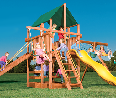 Woodplay Playhouse XL 5'-A Playhouse cedar playset fromPlay King