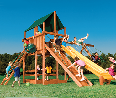 Woodplay Playhouse XL 6'-A cedar wood playset from Play King, Davie Florida 