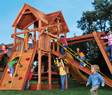 Woodplay Playhouse XL 6'-B Playhouse cedar playset fromPlay King