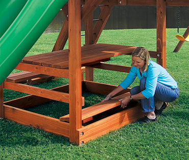 Woodplay playset Accessory-Convertible Picnic Table.